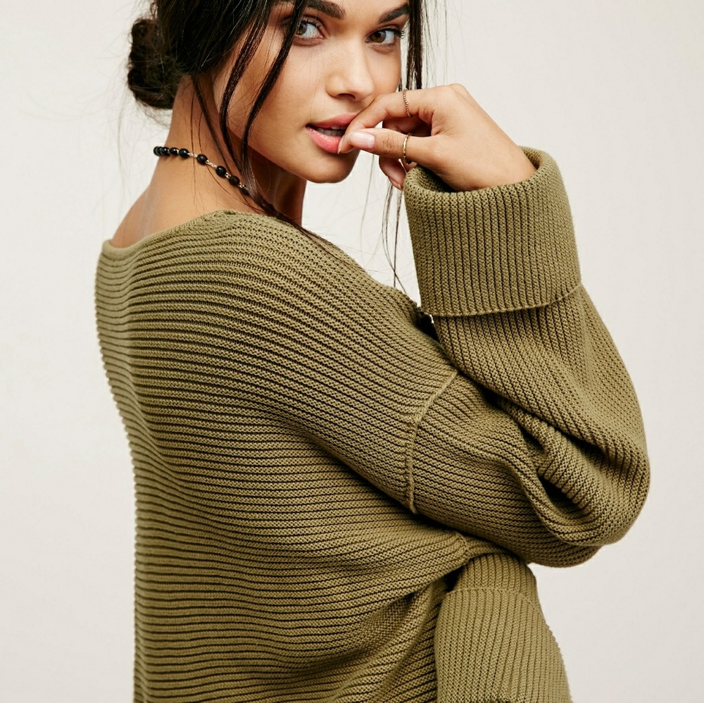 Free People La Brea V Neck Sweater